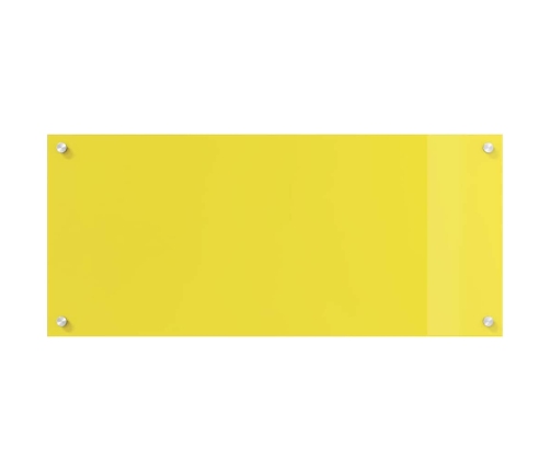 Virtuves Aizsargpanelis 2 Pcs Dzeltena 90 X 40 Cm Rūdīts Stikls Vidaxl