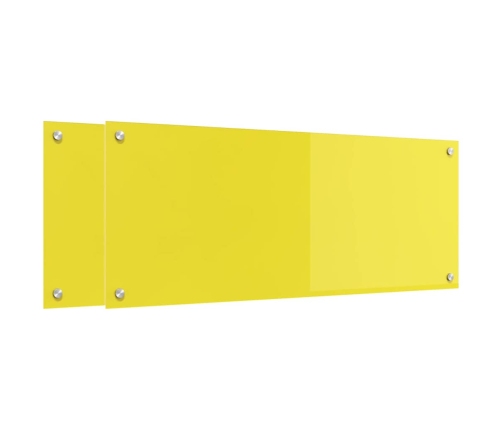 Virtuves Aizsargpanelis 2 Pcs Dzeltena 100 X 40 Cm Vidaxl