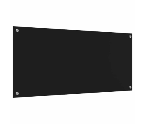 Virtuves Aizsargpanelis 2 Pcs Melna 110 X 50 Cm Rūdīts Stikls Vidaxl
