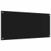 Virtuves Aizsargpanelis 2 Pcs Melna 110 X 50 Cm Rūdīts Stikls Vidaxl