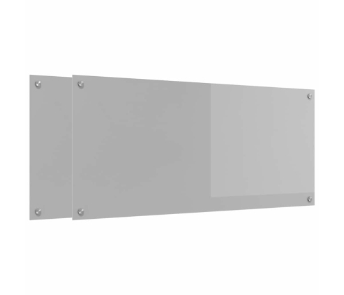 Virtuves Aizsargpanelis 2 Pcs Gaiši Pelēks 110 X 50 Cm Vidaxl