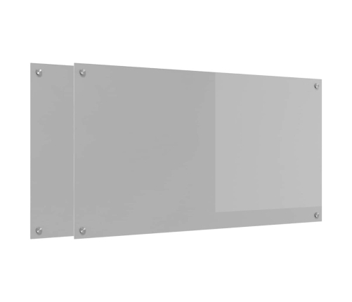 Virtuves Aizsargpanelis 2 Pcs Gaiši Pelēks 110 X 60 Cm Vidaxl