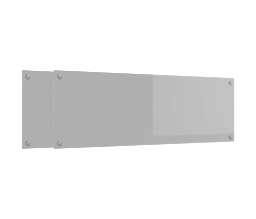 Virtuves Aizsargpanelis 2 Pcs Gaiši Pelēks 120 X 40 Cm Vidaxl