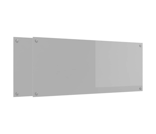 Virtuves Aizsargpanelis 2 Pcs Gaiši Pelēks 120 X 50 Cm Vidaxl