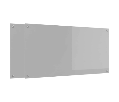 Virtuves Aizsargpanelis 2 Pcs Gaiši Pelēks 120 X 60 Cm Vidaxl