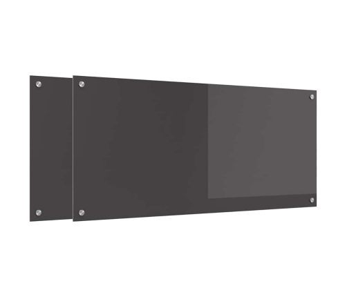 Virtuves Aizsargpanelis 2 Pcs Tumši Pelēks 110 X 50 Cm Vidaxl