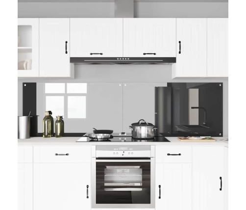 Virtuves Aizsargpanelis 2 Pcs Tumši Pelēks 110 X 60 Cm Vidaxl