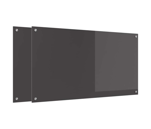 Virtuves Aizsargpanelis 2 Pcs Tumši Pelēks 110 X 60 Cm Vidaxl