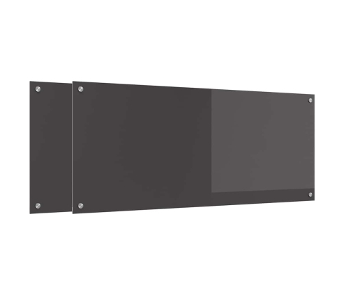 Virtuves Aizsargpanelis 2 Pcs Tumši Pelēks 120 X 50 Cm Vidaxl