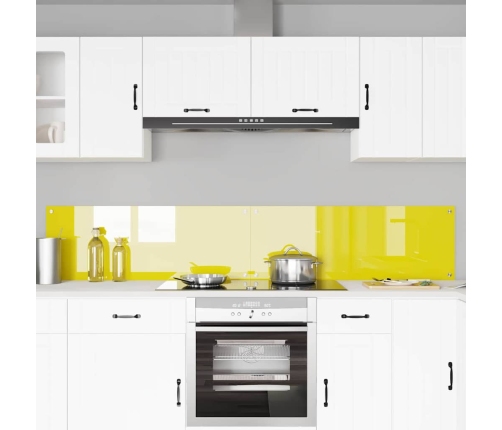 Virtuves Aizsargpanelis 2 Pcs Dzeltena 110 X 40 Cm Vidaxl