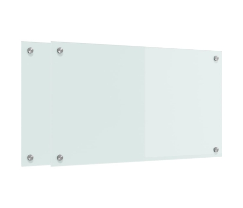Virtuves Aizsargpanelis 2 Pcs Balts 70 X 40 X 0.8 Cm Vidaxl