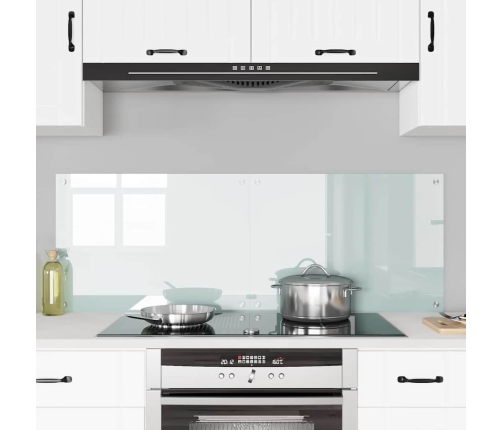 Virtuves Aizsargpanelis Balts 70 X 50 X 0.8 Cm Rūdīts Stikls Vidaxl