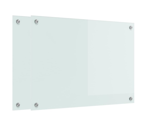 Virtuves Aizsargpanelis Balts 70 X 50 X 0.8 Cm Rūdīts Stikls Vidaxl