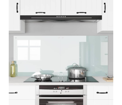 Virtuves Aizsargpanelis Balts 70 X 60 X 0.8 Cm Rūdīts Stikls Vidaxl