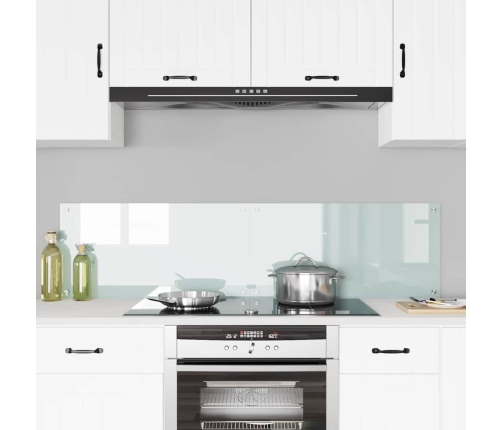 Virtuves Aizsargpanelis Balts 80 X 40 X 0.8 Cm Rūdīts Stikls Vidaxl