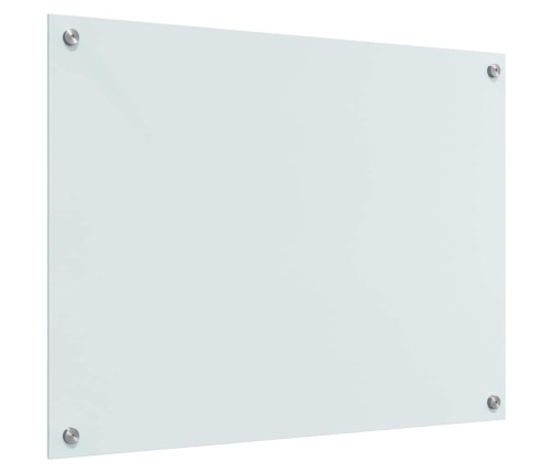 Virtuves Aizsargpanelis Balts 80 X 60 X 0.8 Cm Rūdīts Stikls Vidaxl