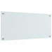 Virtuves Aizsargpanelis Balts 90 X 40 X 0.8 Cm Rūdīts Stikls Vidaxl