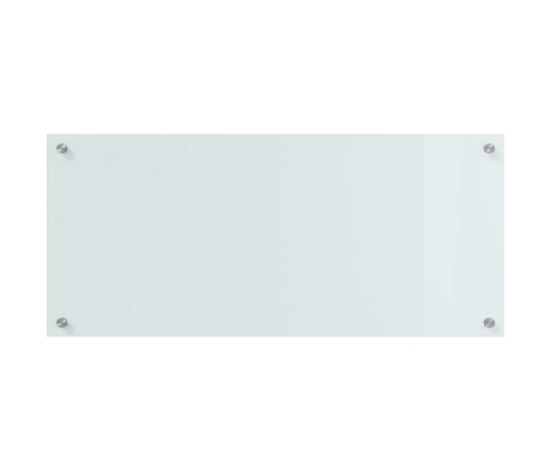 Virtuves Aizsargpanelis Balts 90 X 40 X 0.8 Cm Rūdīts Stikls Vidaxl