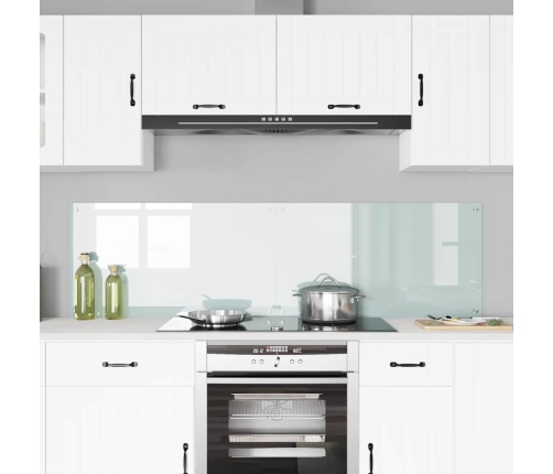 Virtuves Aizsargpanelis Balts 90 X 50 X 0.8 Cm Rūdīts Stikls Vidaxl