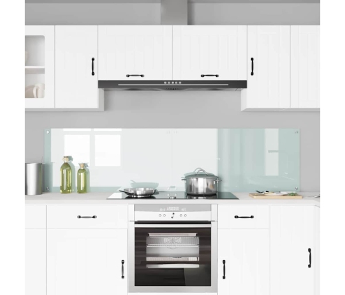 Virtuves Aizsargpanelis Balts 100 X 50 X 0.8 Cm Rūdīts Stikls Vidaxl