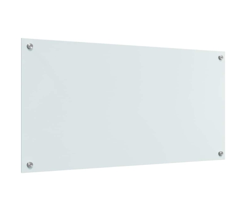 Virtuves Aizsargpanelis Balts 100 X 50 X 0.8 Cm Rūdīts Stikls Vidaxl