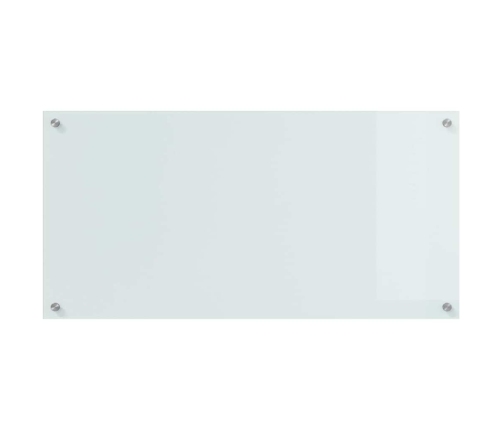 Virtuves Aizsargpanelis Balts 100 X 50 X 0.8 Cm Rūdīts Stikls Vidaxl