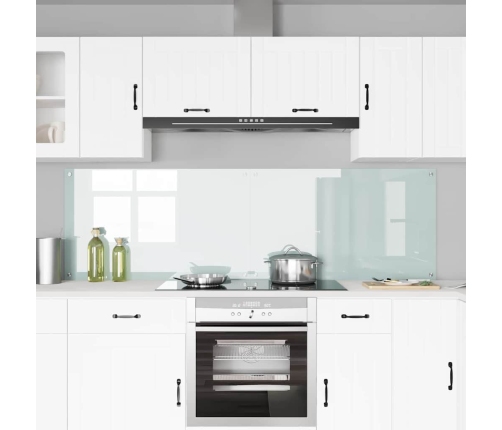 Virtuves Aizsargpanelis Balts 100 X 60 X 0.8 Cm Rūdīts Stikls Vidaxl