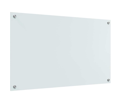 Virtuves Aizsargpanelis Balts 100 X 60 X 0.8 Cm Rūdīts Stikls Vidaxl