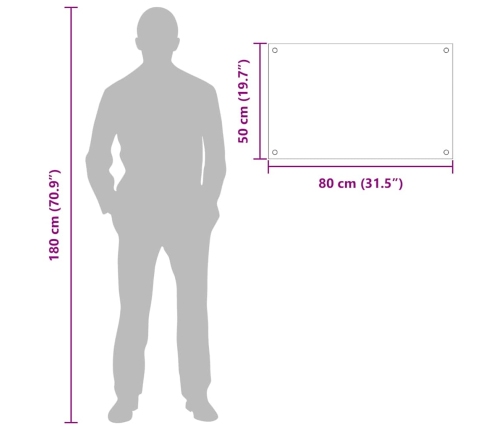 Virtuves Aizsargpanelis Caurspīdīgs 80 X 50 X 0.8 Cm Vidaxl