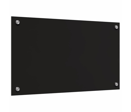 Virtuves Aizsargpanelis Melna 70 X 40 X 0.8 Cm Rūdīts Stikls Vidaxl