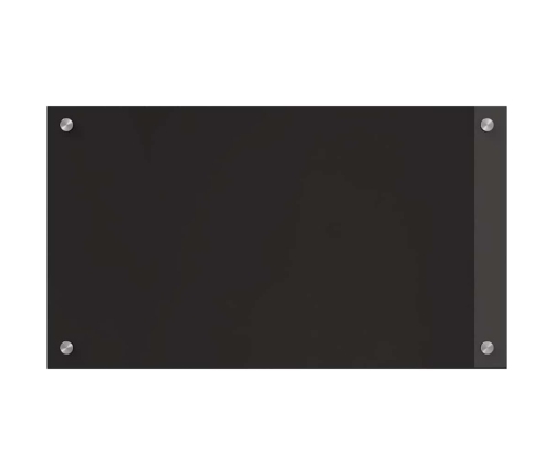 Virtuves Aizsargpanelis Melna 70 X 40 X 0.8 Cm Rūdīts Stikls Vidaxl