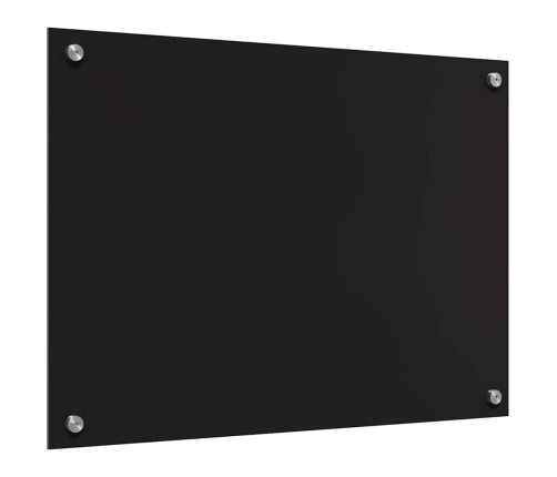 Virtuves Aizsargpanelis Melna 70 X 50 X 0.8 Cm Rūdīts Stikls Vidaxl