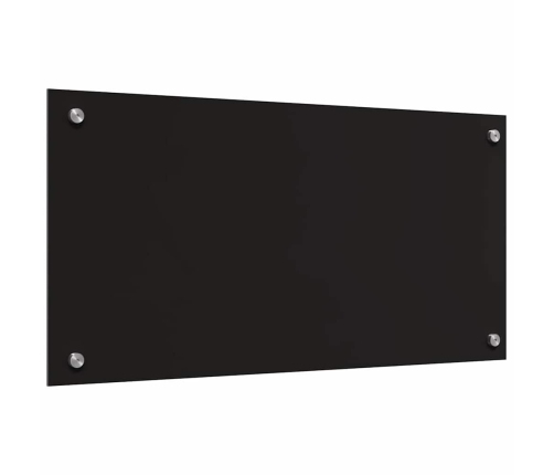 Virtuves Aizsargpanelis Melna 80 X 40 X 0.8 Cm Rūdīts Stikls Vidaxl
