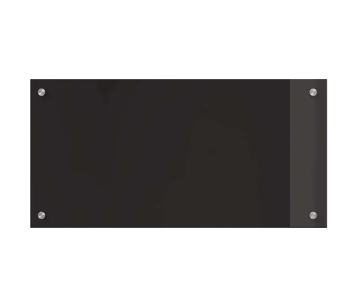 Virtuves Aizsargpanelis Melna 80 X 40 X 0.8 Cm Rūdīts Stikls Vidaxl