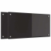 Virtuves Aizsargpanelis Melna 80 X 40 X 0.8 Cm Rūdīts Stikls Vidaxl