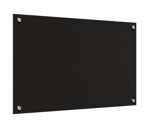 Virtuves Aizsargpanelis Melna 80 X 50 X 0.8 Cm Rūdīts Stikls Vidaxl
