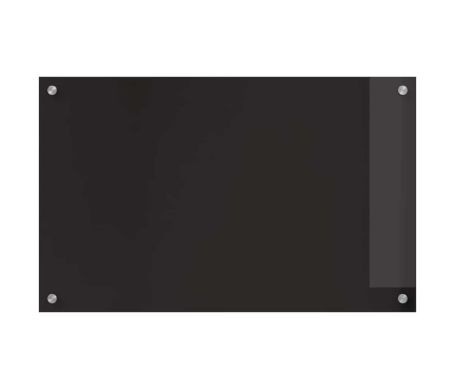 Virtuves Aizsargpanelis Melna 80 X 50 X 0.8 Cm Rūdīts Stikls Vidaxl