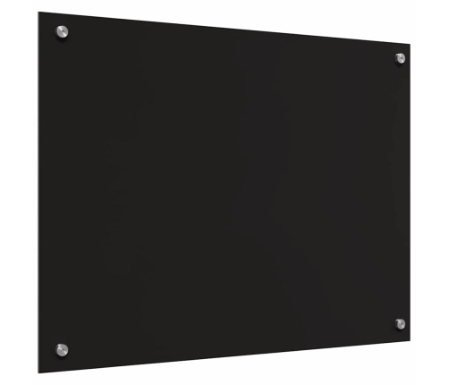 Virtuves Aizsargpanelis Melna 80 X 60 X 0.8 Cm Rūdīts Stikls Vidaxl