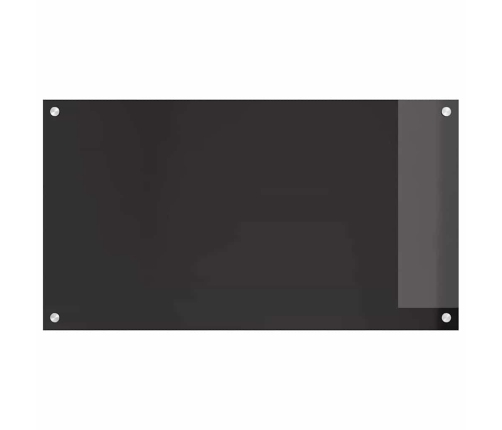 Virtuves Aizsargpanelis Melna 90 X 50 X 0.8 Cm Rūdīts Stikls Vidaxl