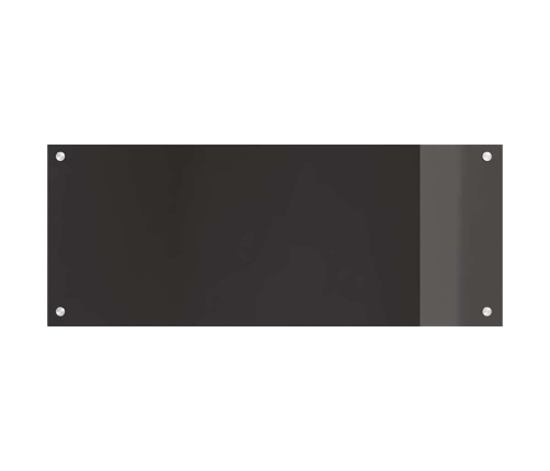 Virtuves Aizsargpanelis Melna 100 X 40 X 0.8 Cm Rūdīts Stikls Vidaxl