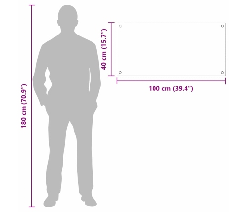 Virtuves Aizsargpanelis Melna 100 X 40 X 0.8 Cm Rūdīts Stikls Vidaxl