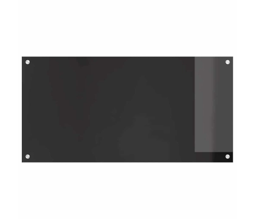 Virtuves Aizsargpanelis Melna 100 X 50 X 0.8 Cm Rūdīts Stikls Vidaxl
