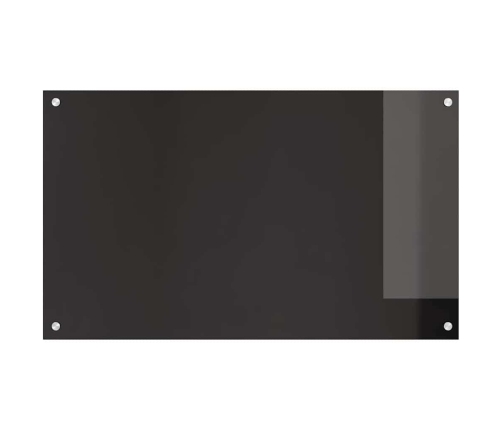 Virtuves Aizsargpanelis Melna 100 X 60 X 0.8 Cm Rūdīts Stikls Vidaxl