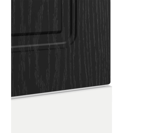 Virtuves Skapis Kalmar Melns Ozolkoks 45 X 1,5 X 67 Cm Vidaxl