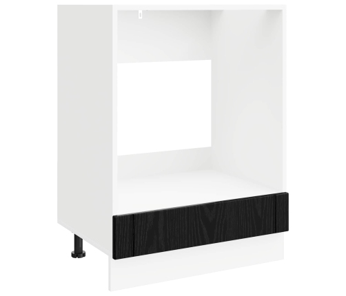 Virtuves Skapis Melns Ozolkoks 60 X 46 X 81,5 Cm Vidaxl