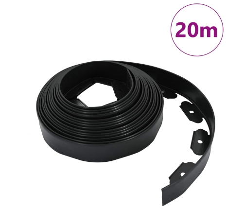 Zāliena Apmales Melna 2000 X 4 X 5 Cm Plastmasa Vidaxl