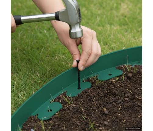 Zāliena Apmales Zaļa 5000 X 4 X 5 Cm Plastmasa Vidaxl