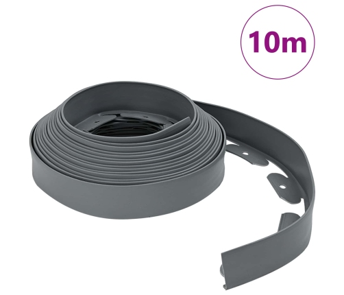 Zāliena Apmales Pelēka 1000 X 4 X 5 Cm Plastmasa Vidaxl