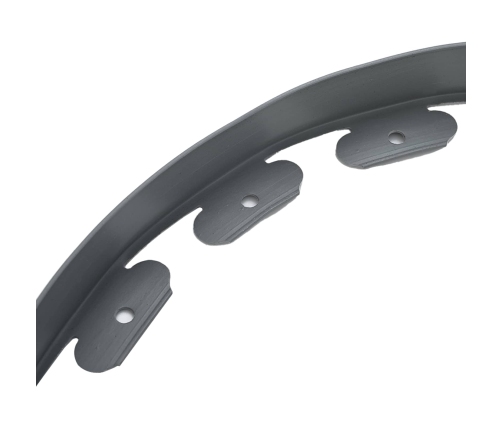 Zāliena Apmales Pelēka 2000 X 4 X 5 Cm Plastmasa Vidaxl