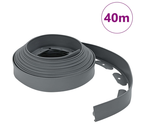 Zāliena Apmales Pelēka 4000 X 4 X 5 Cm Plastmasa Vidaxl